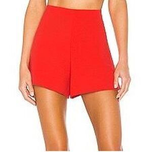 ALICE + OLIVIA Athena Shorts in Bright Poppy